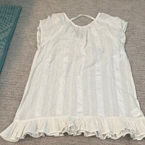 O'Neill Cream Ruffle Sleeve Blouse